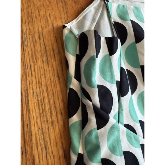 Marni Cami Top Womens IT 38 Black Green Geometric Print Made in Italy Peplum Hem - Picture 7 of 7